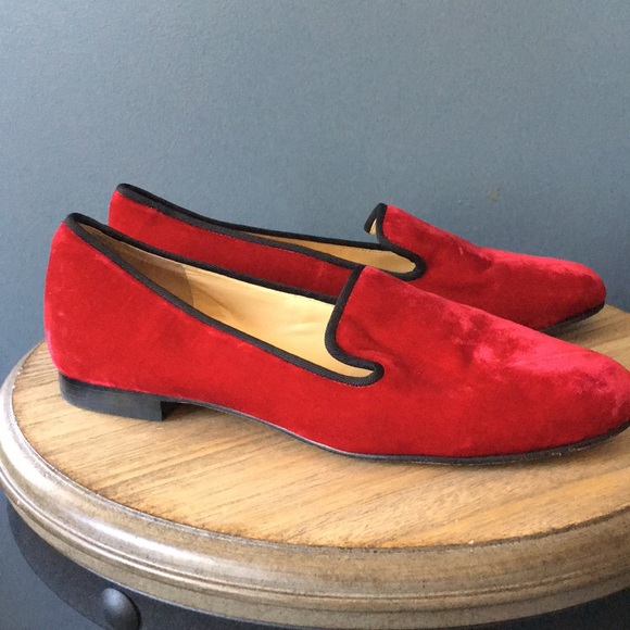 cole haan red velvet shoes